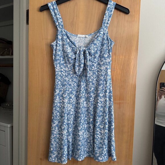 All in Favor Blue Floral Mini Dress - Picture 1 of 3
